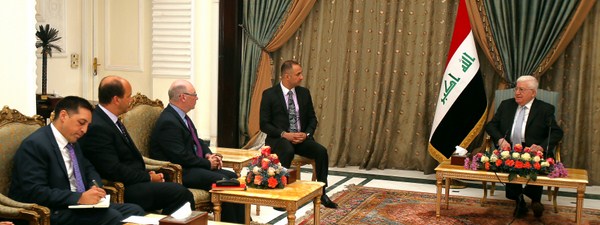 لقاء الرئيس فؤاد معصوم مع اليستر بيرت